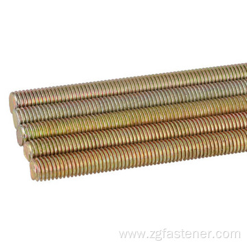 Color Zinc Plated All Threaded Rod DIN975 Yellow Zinc Plated